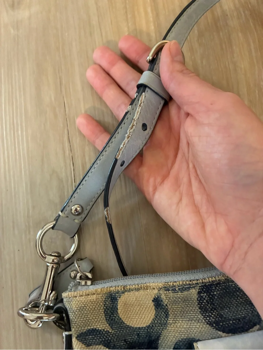 Coach Denim Sequins Crossbody